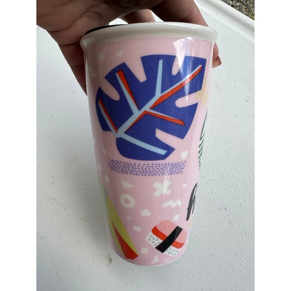 Starbucks 2016 Limited Edition Hawaii Ceramic Travel Tumbler Slide Turn Lid 12oz - Picture 5 of 8